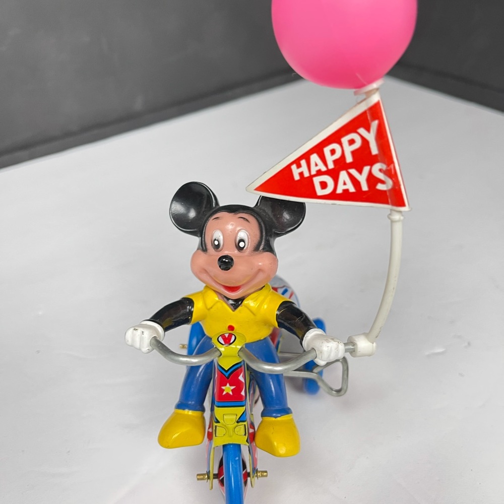 Antique Lineman Mickey Mouse  tricycle windup toy
